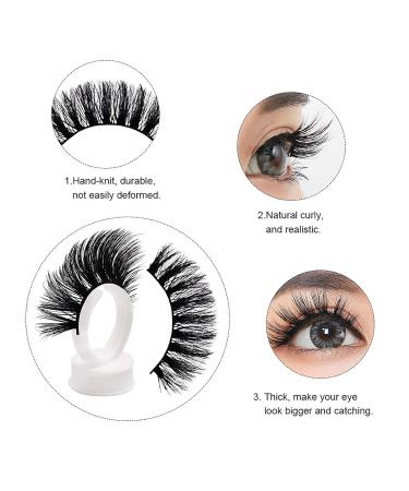 Buy 5 Pairs of Long Thick 3D Imitated Water Mane Eyelashes - Handmade & Reusable for Cosplay - Invisible Band - Black - Buy Online on GoSupps.com