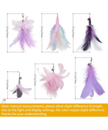 Jetczo Cat Wand Toy - Feather Replacements with Bells for Interactive Exercise - 6 Piece Set - Buy Online on GoSupps.com
