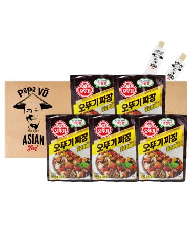 Pack of 5 (5x100g) Ottogi Instant Black Bean Sauce Jjajang (Papa Vo)