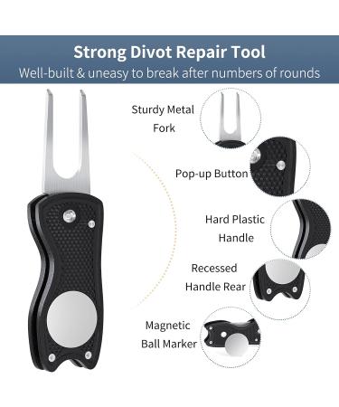 Vibit Foldable Golf Divot Repair Tool with Magnetic Ball Marker - 2 Pack - Buy Online on GoSupps.com