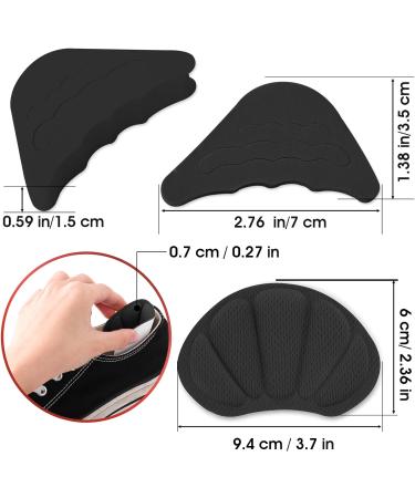 Sibba 4 Pairs Foot Care Cushion Pads - Toe Filler Inserts, Heel Grips, Shoe Liners for Ladies Shoes - Comfort and Pain Relief, Prevents Blisters (Black) - Buy Online on GoSupps.com