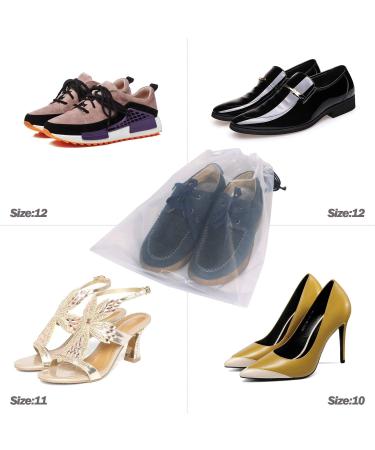 DIOMMELL Set of 8 Transparent Shoe Bags for Travel - Large Clear Plastic Storage Organizers for Men and Women - Buy Online on GoSupps.com