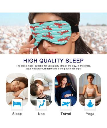 Sleep Mask - Light Blocking Lobster Pattern Eye Mask | Adjustable Soft Blindfold for Men & Women | Ideal for Travel Work & Naps - Buy Online on GoSupps.com