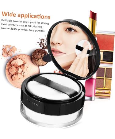  BIUDECO Travel Container with Powder Puff 20g Elastic Mesh 3g Slim Silver Case - Buy Online on GoSupps.com