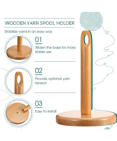 Wooden Yarn Holder for Knitting & Crochet | Prevents Tangling | Winding & Dispensing Tool | Perfect Gift for Craft Lovers - Buy Online on GoSupps.com