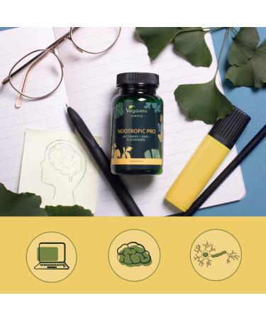 Vegavero Nootropics Brain Supplements | Ayurvedic Formula | Vegan | 90 Capsules - Buy Online on GoSupps.com