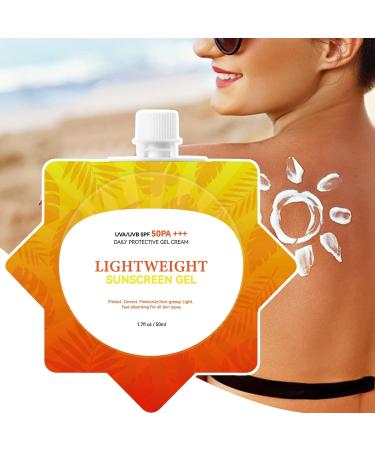 Filvczt Sunscreen Gel UV Protection Gel Moisturizing Sunscreen with Broad Spectrum UV Blocking and Sweatproof Protection 50ml for Travel Outdoor Running Camping Picnic - Buy Online on GoSupps.com