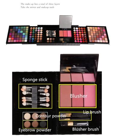 Chseeo Make-Up Set | Premium Cosmetics Gift Set with Eyeshadow Palette Lip Gloss & More - Perfect for Face Eyes & Lips - Buy Online on GoSupps.com