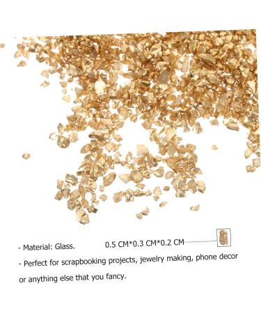 BIUDECO 1 Glass Chip Nail Art Accessories DIY Glass Fillers Nail Glass Epoxy Fillers DIY Nail Art Crushed Glass Manicure DIY Accessories Manicure Fillers Manicure Charm 0.5X0.3cm Golden - Buy Online on GoSupps.com