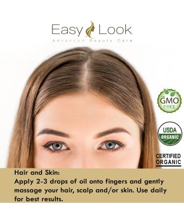 Organic Castor Oil 4oz - USDA Certified, 100% Pure for Eyelashes, Eyebrows, Hair Growth - Skin Moisturizer & Hair Treatment - Buy Online on GoSupps.com