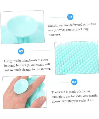 Hemoton Silicone Shampoo Brush for Newborns - Green Handheld Shampooer and Scalp Massager for Baby Bath - Portable and Gentle Baby Hair Brush - 1pc - Buy Online on GoSupps.com
