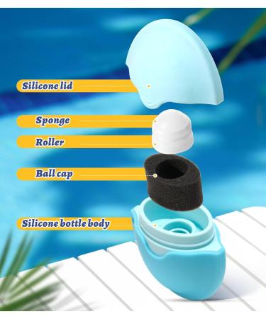 Sunscreen Applicator for Kids & Families - BPA Free Refillable Sunblock Buddy Brush Set - Sun Lotion Applicator Brush (Blue - Buy Online on GoSupps.com