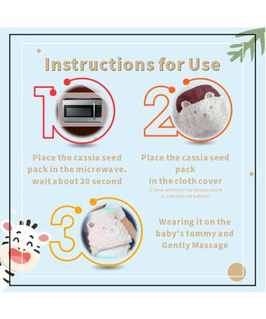 Baby Colic & Gas Relief | Cassia Seed Heated Tummy Wrap & Swaddle Belt - Ultimate Comfort for Gas Bloating & Upset Stomach (Beige - Buy Online on GoSupps.com