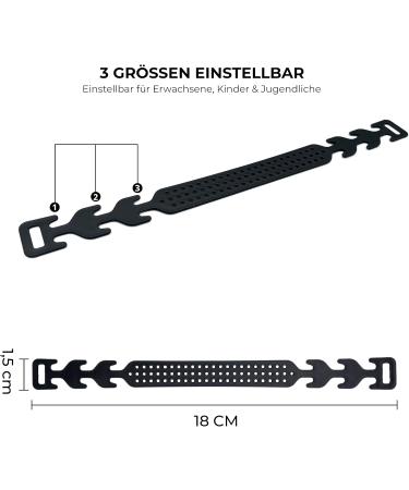 GIMEI Mask Hooks - 10pcs Adjustable Mask Holders for Adults & Children | Anti-Slip Behind Head Extension - Black - Buy Online on GoSupps.com