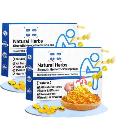HEMEROCA Heca Natural Herbal Strength Hemorrhoid Capsules Natural Hemorrhoid Relief Capsules Hemorrhoid Suppository Hemorrhoid Treatment Fast and Effective (2PCS)