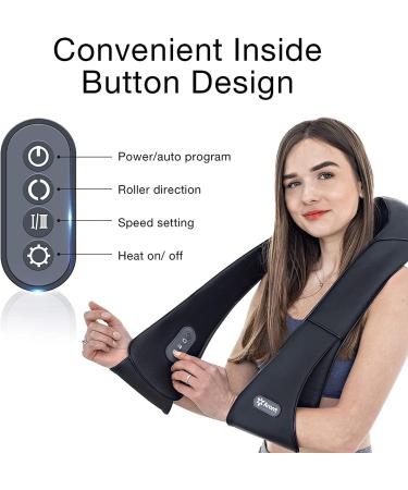 Aront Neck Massage Device with Heat - 3D Shiatsu Deep Tissue Relief for Neck Back Shoulders Legs & Feet - Buy Online on GoSupps.com