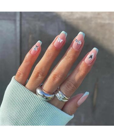 Luxury 30 Pcs Tsuwno Zircon Nail Charms - Silver 3D Alloy Nail Art Pendants with Rhinestones | Butterfly Heart Snake & Flower Designs - Buy Online on GoSupps.com