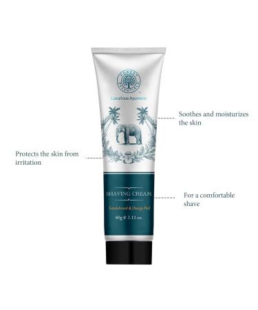 Buy Forest Essentials Shaving Cream Sandalwood & Orange Peel 60g Natural Premium Shaving Care for Smooth Skin | International Shipping Available - Buy Online on GoSupps.com