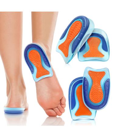 Medipaq Posture Correcting Gel Heel Cushion Pads for Women & Men - 2 Pairs of Medium (UK 3-7) Gel Heel Insoles - Heel Support for Plantar Fasciitis - Gel Heel Pads for Plantar Fasciitis M (Pack of 2)
