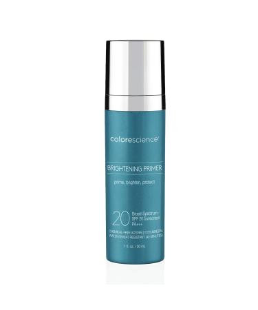 Colorescience Brightening Primer SPF 20  Water Resistant Mineral Sunscreen  Unscented  1 Fl Oz (Pack of 1)