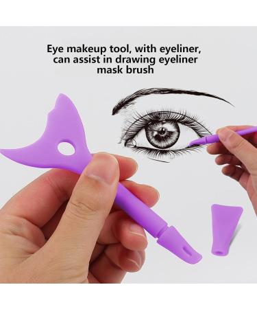 Silicone Eyeliner Tool | Silicone Eyeliner Stencil Lipstick Wearing Aid Face Cream Applicator Easy Makeup Tool Eyeliner Applicator Tool for Makeup Coatuiyo - Buy Online on GoSupps.com
