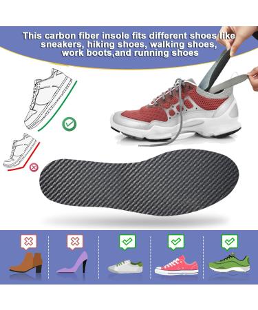 Premium Carbon Fiber Insoles for Men & Women - Rigid Shoe Inserts for Arthritis Turf Toe Hallux Rigidus - Size 8.86-225mm (Men's 6-6.5/Women's 7-7.5) - International Shipping Available - Buy Online on GoSupps.com