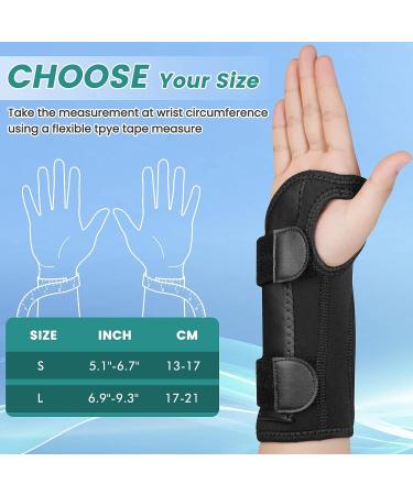 EDNYZAKRN Wrist Brace for Carpal Tunnel Syndrome - Day and Night Support for Arthritis, Tendonitis, Sprains - Metal Wrist Stabilizer for Men and Women - Left Small - Buy Online on GoSupps.com