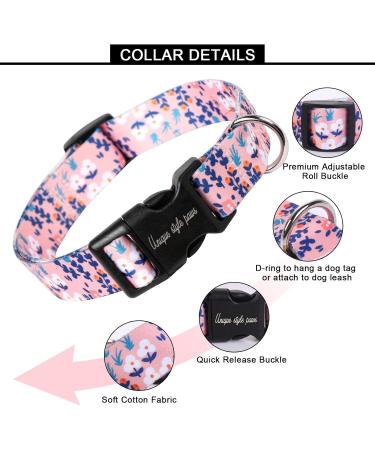 Unique Style Blue Leaves Dog Collar | Halison Care Barrows & Linen | Perfect for Small Medium & Large Dogs | Durable Dog Training & Gift Collection - Buy Online on GoSupps.com