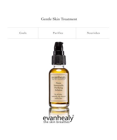 Evanhealy Immortelle Purifying Infusion | Sensitive Skin Facial Oil & Cleanser | Pore Minimizer & Balancing Ayurveda Serum | Vitamin E Face Oil - Buy Online on GoSupps.com