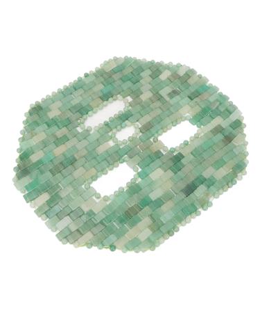 Jadestone Face Eye Mask - Spa Quality Facial Cover & Massage for Dark Circles - Fuchsite Quartzite - Buy Online on GoSupps.com