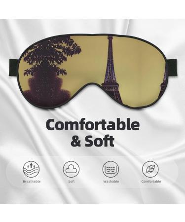 SSIMOO Eiffel Tower Paris Sleep Mask | Adjustable Breathable Eye Mask for Comfortable Sleep | Fashionable Black Design - International Shipping Available - Buy Online on GoSupps.com