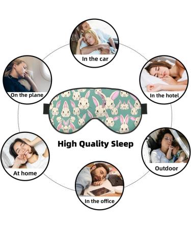Bunny Cute Print Double-Sided Eye Mask | Soft Light Blocking for Better Sleep Quality - Shop Internationally - Buy Online on GoSupps.com