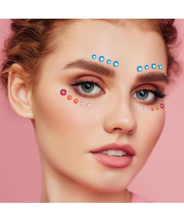 1390 PCS Face Jewels Set - Skin-Friendly Rhinestones for Festivals & Daily Makeup | Self-Adhesive Glitter Kit with Tweezer - Buy Online on GoSupps.com