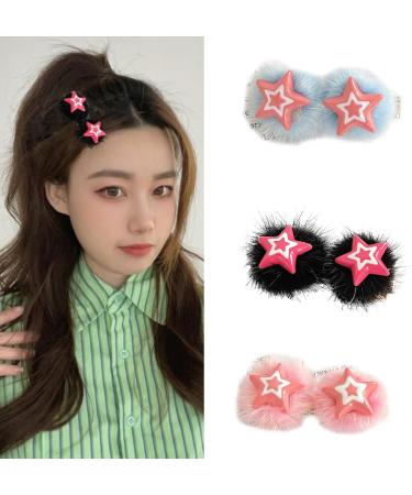 Braids Hair Clip For Hot Girls Plush Star Hair Barrettes Plush Ponytail Bangs Hair Barrettes For Teens Girls Hair Clip - Buy Online on GoSupps.com