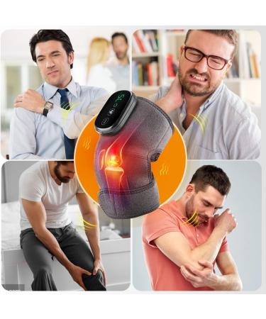 3-in-1 Heated Knee Massager & Shoulder Heating Pad with Vibration - Cordless Rechargeable for Stress Relief - 1 Pack - Buy Online on GoSupps.com