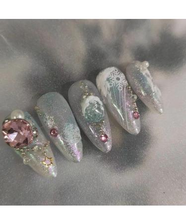 Temperament-enhancing manicure hand-wearing armor snowflake dancing in winter snowflake wearing armor Christmas wearing armor(XS) - Buy Online on GoSupps.com