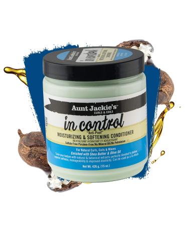 Aunt Jackie's Curls and Coils In Control Anti-Poof Conditioner 18 oz - Shea Butter Enriched - Buy Online on GoSupps.com