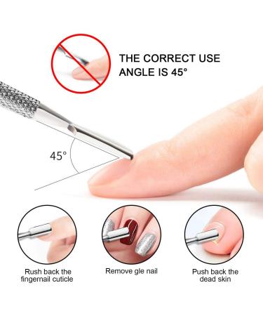 NICEMOVIC Pro Cuticle Pusher & Spatula 2-Sided Stainless Steel Tool for Gel Nail Polish Removal International Shipping Available - Buy Online on GoSupps.com