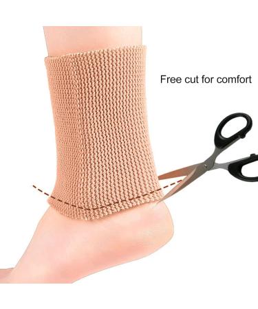 Dioch Ankle Support Sleeves for Figure Skating | Elastic Sport Foot Protection for Men & Women | Skin Color Ankle Guard - Buy Online on GoSupps.com