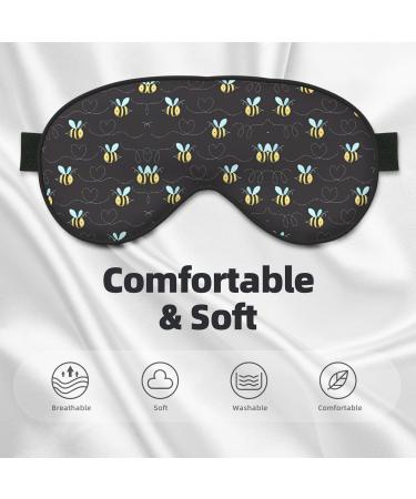 Buy Cartoon Bumblebee Eye Mask - Soft Adjustable Sleep Mask for Men & Women - Comfortable Nighttime Eye Cover - Buy Online on GoSupps.com