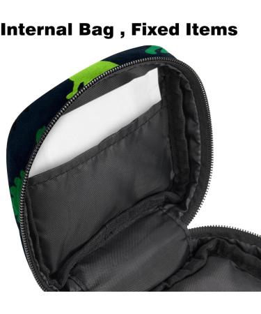 Portable Women's Binding-Up Bags | Menstrual Cup Pocket & Pads | Ideal for Teenage Girls | Dinosaur Green Footprint Design - Buy Online on GoSupps.com
