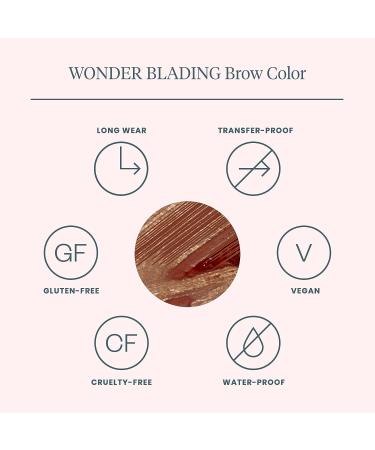 Wonderskin Wonder Blading Brow Kit - Waterproof Brow Gel with Touch Up Pencil | Brow Tint Makeup for Natural Look - Brunette - Buy Online on GoSupps.com