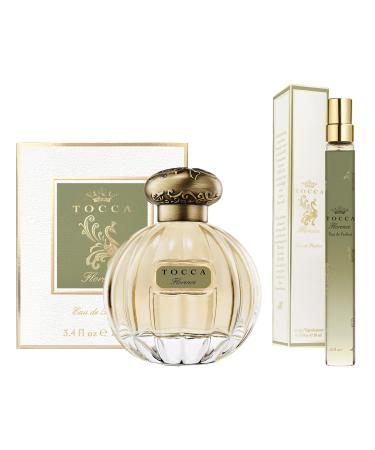 Tocca Florence Perfume Set for Women 100 ml (3.38 oz) + 10 ml (0.34 oz) - Classic Floral Bergamot Pear Gardenia Fragrance ($172 Value) 3.72 Fl Oz (Pack of 1)