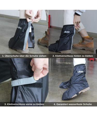 Buy Waterproof Sweatness Overshoes for Bike | Saddle Cover & Bag Included | Sizes 36-46 | Reflective Black & Yellow for Men & Women - Buy Online on GoSupps.com