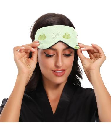Haskirky Light Blocking Eye Mask - Adjustable Breathable Adult Men and Women Travel Mask for Yoga, Meditation, Office, and Deep Sleep - Cute Frogs Dragon Design - Buy Online on GoSupps.com