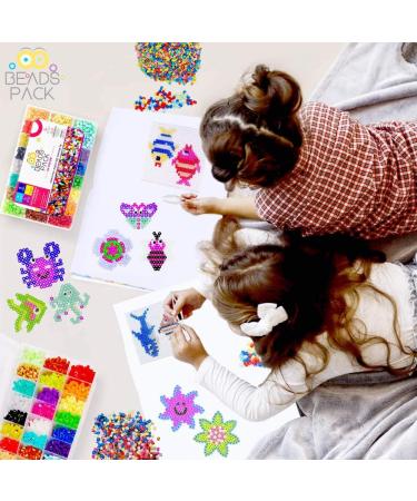 BeadsPack Fuse Beads Kit for Kids 4200 5mm Beads, Pegboard, Tweezer, Patterns & Iron-On Paper 24 Colorful Melty Beads Ideal for Kids Crafts & Gifts - Buy Online on GoSupps.com