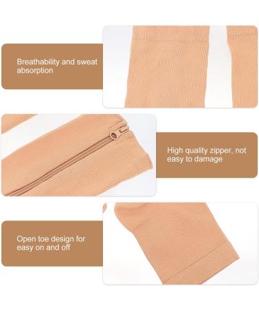 Faruta Knee-High Toe Socks - Support Stockings with Zipper for Walking & Running | Relief for Varicose Veins | Size L/XL Skin Color - Buy Online on GoSupps.com