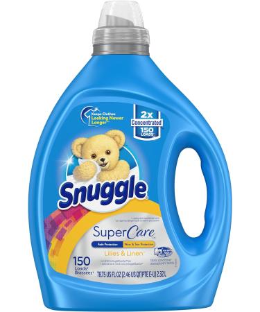 Snuggle SuperCare Lillies & Linen Fabric Softener 78.75 Fl Oz - 2X Concentrated Formula - 150 Loads - Buy Online on GoSupps.com