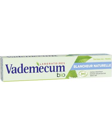 Vademecum - Toothpaste - Organic Natural Whiteness - Tube 75 ml - Pack of 2 - Buy Online on GoSupps.com