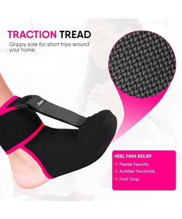 Buy Wixen Plantar Fasciitis Night Splint - Adjustable Ankle Brace for Quick Relief | Pink Small - Perfect for Men & Women - Buy Online on GoSupps.com